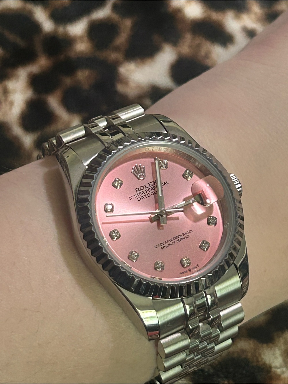 41mm Steel Pink Dial Women's Watch
